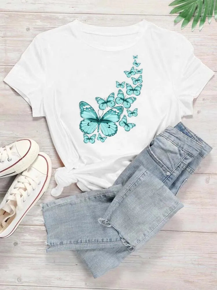 Women’s Top T-Shirt Printed Summer Casual