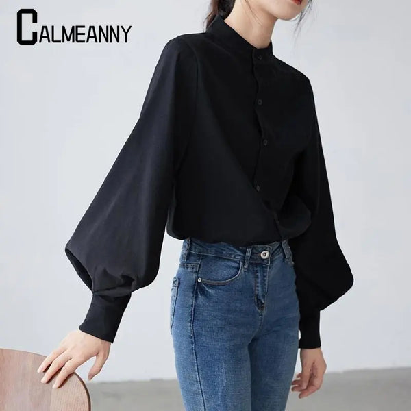 Women’s Top Blouse Long Sleeve Casual Solid Color