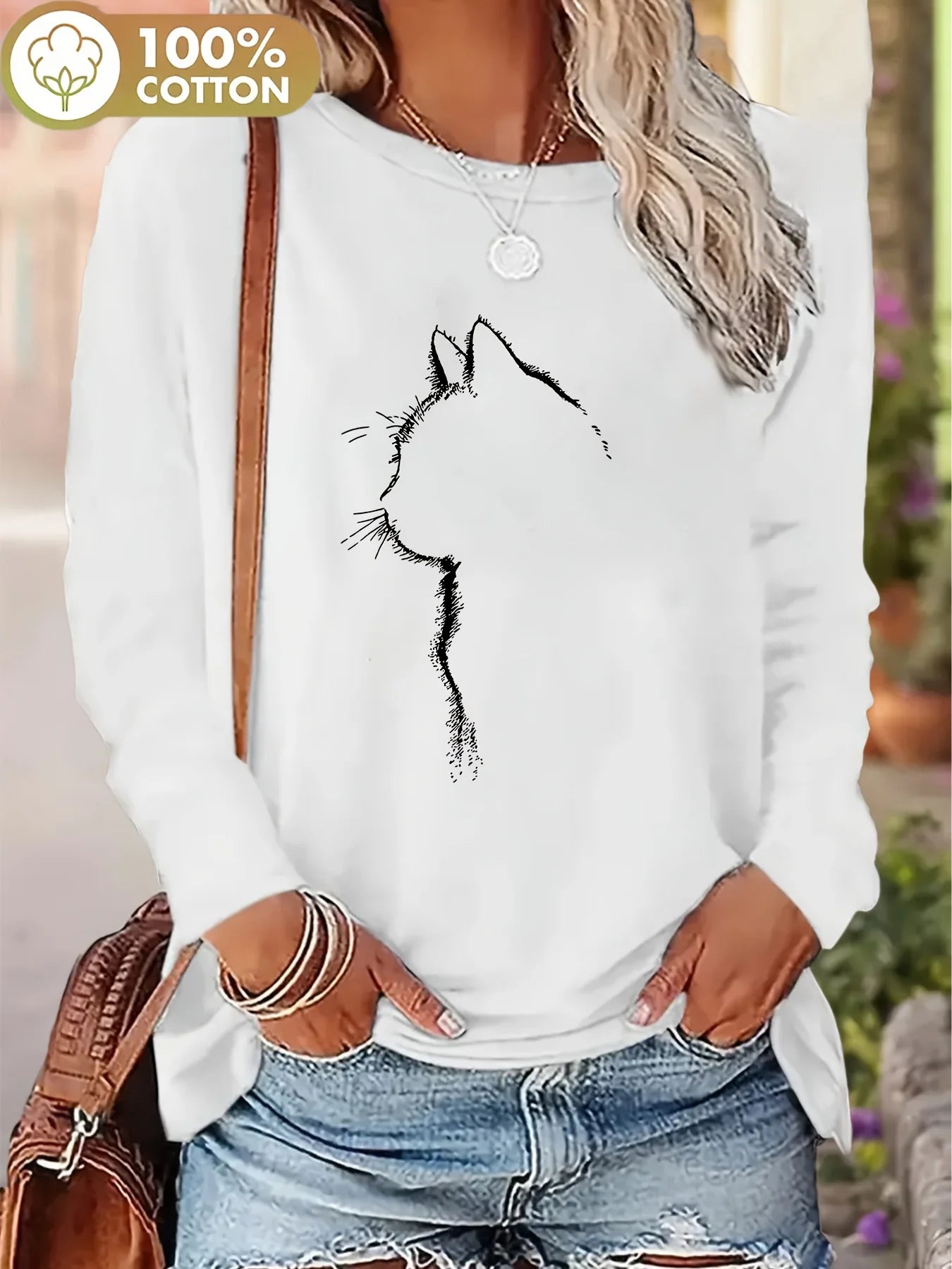 Women’s Sweatshirt Cotton Soft Casual Long Sleeve