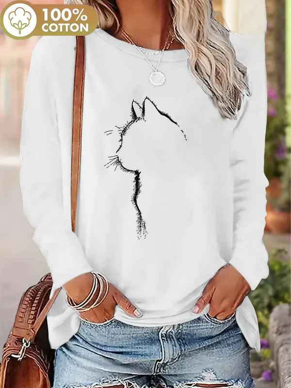 Women’s Sweatshirt Cotton Soft Casual Long Sleeve