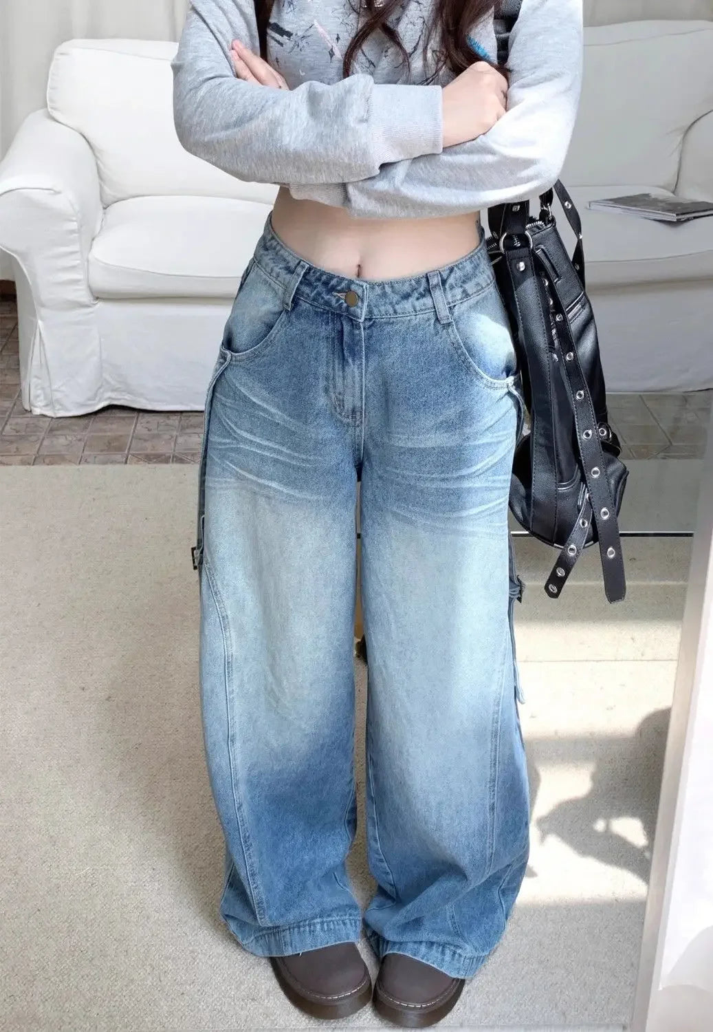 Women’s Jeans High Waist Straight Leg Casual