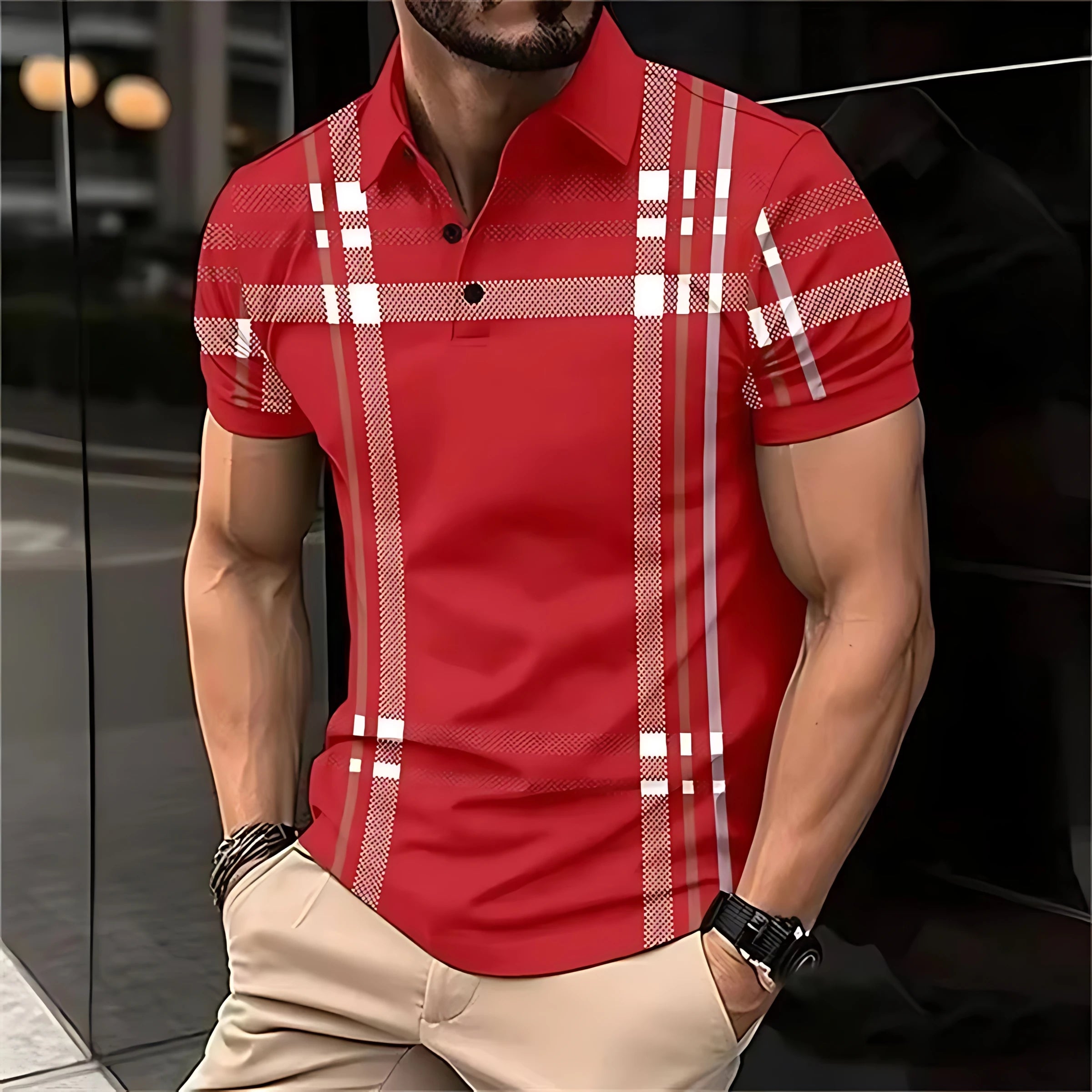 Men’s Polo Shirt Casual Summer Breathable Lightweight Fashion
