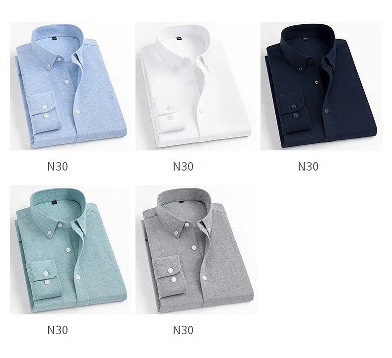 Men’s Shirt Long Sleeve Cotton Casual Breathable