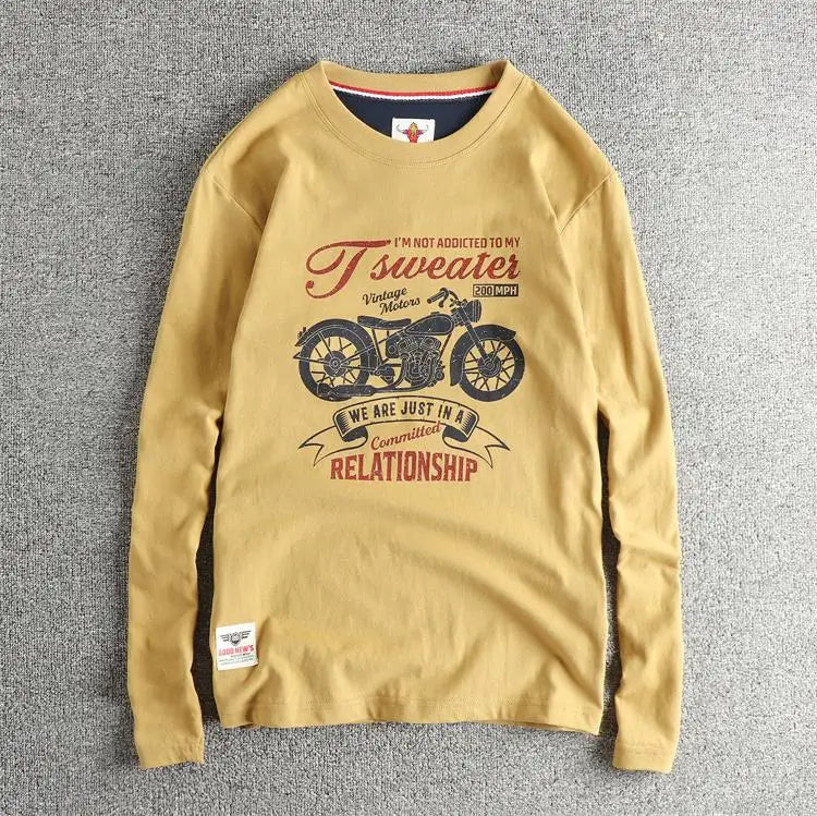 Men’s T-Shirt Long Sleeve Cotton Cotton Comfort Fit