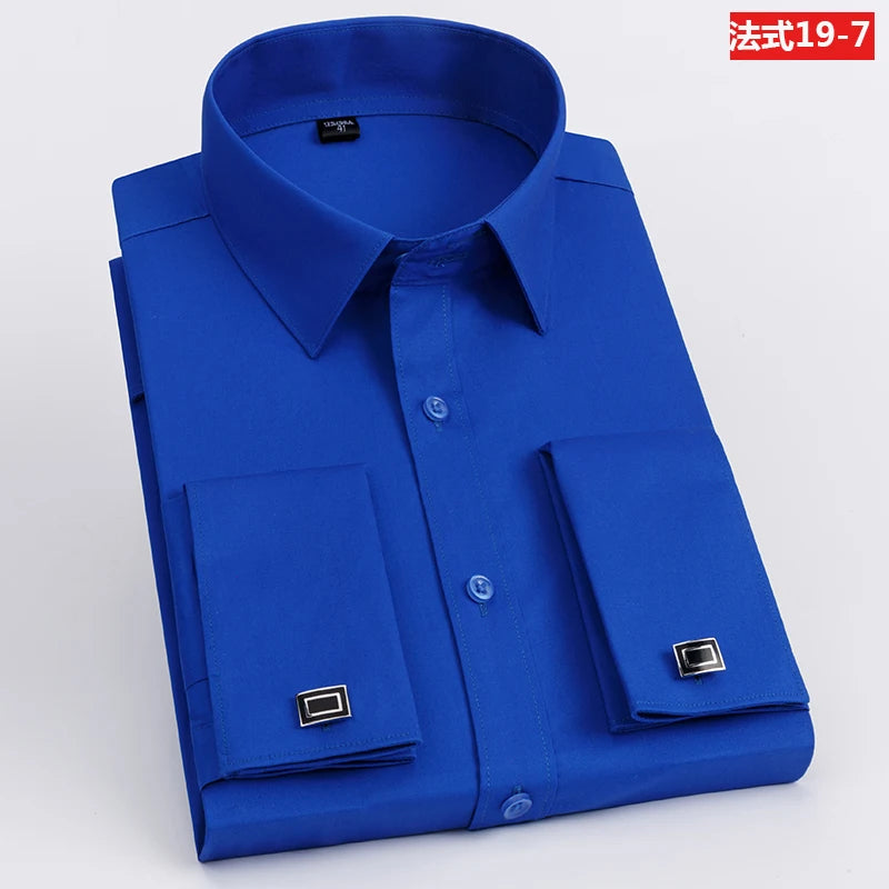 Men’s Shirt Long Sleeve Formal Slim Fit Solid Color