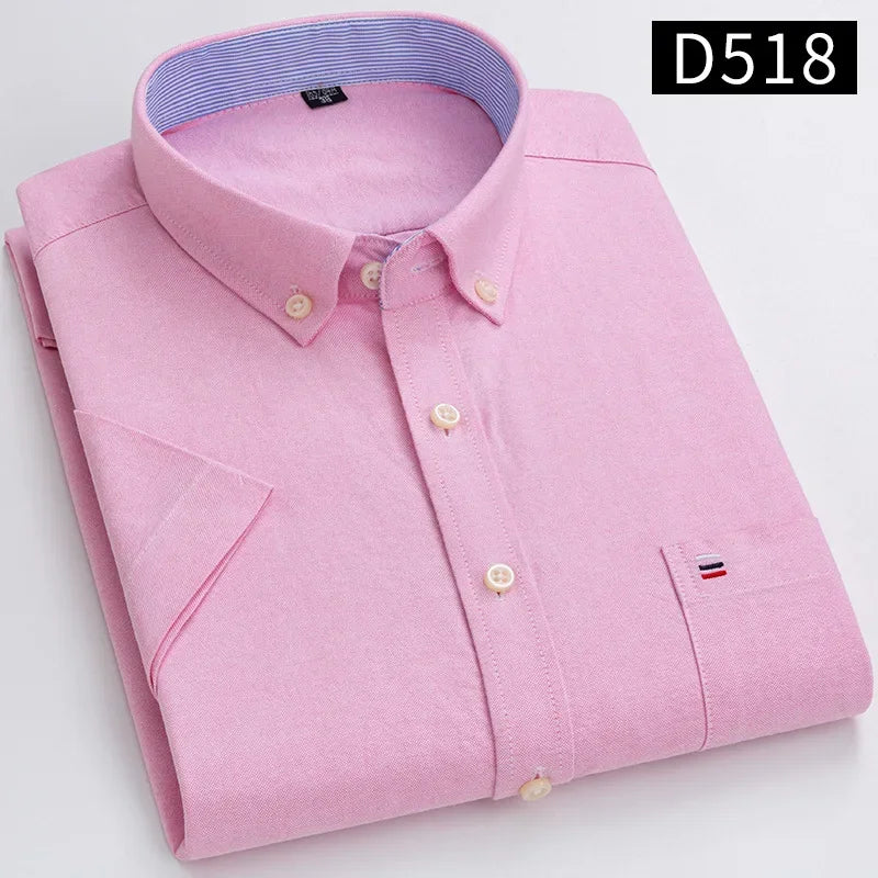 Men’s Shirt Short Sleeve Cotton Casual Formal