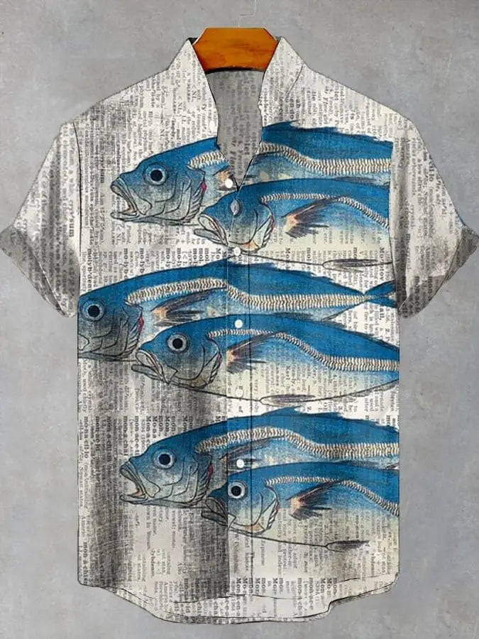 Men’s Shirt Short Sleeve Breathable Printed Casual