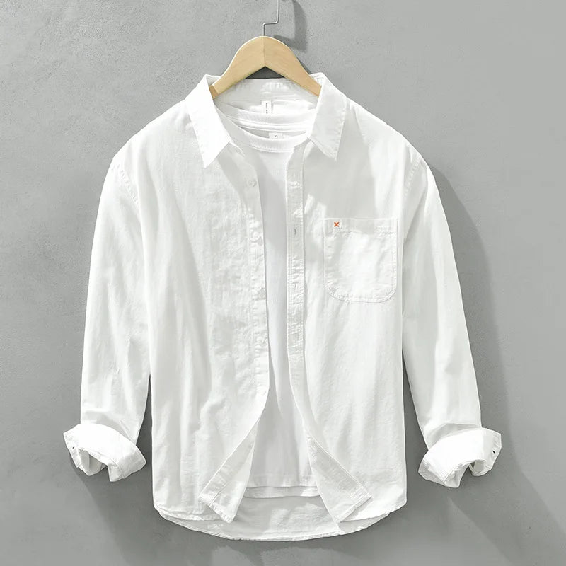 Men’s Shirt Long Sleeve Cotton Casual