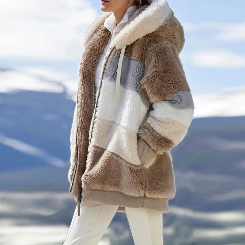 Women’s Jacket Hooded Zip-Up Warm Streetwear
