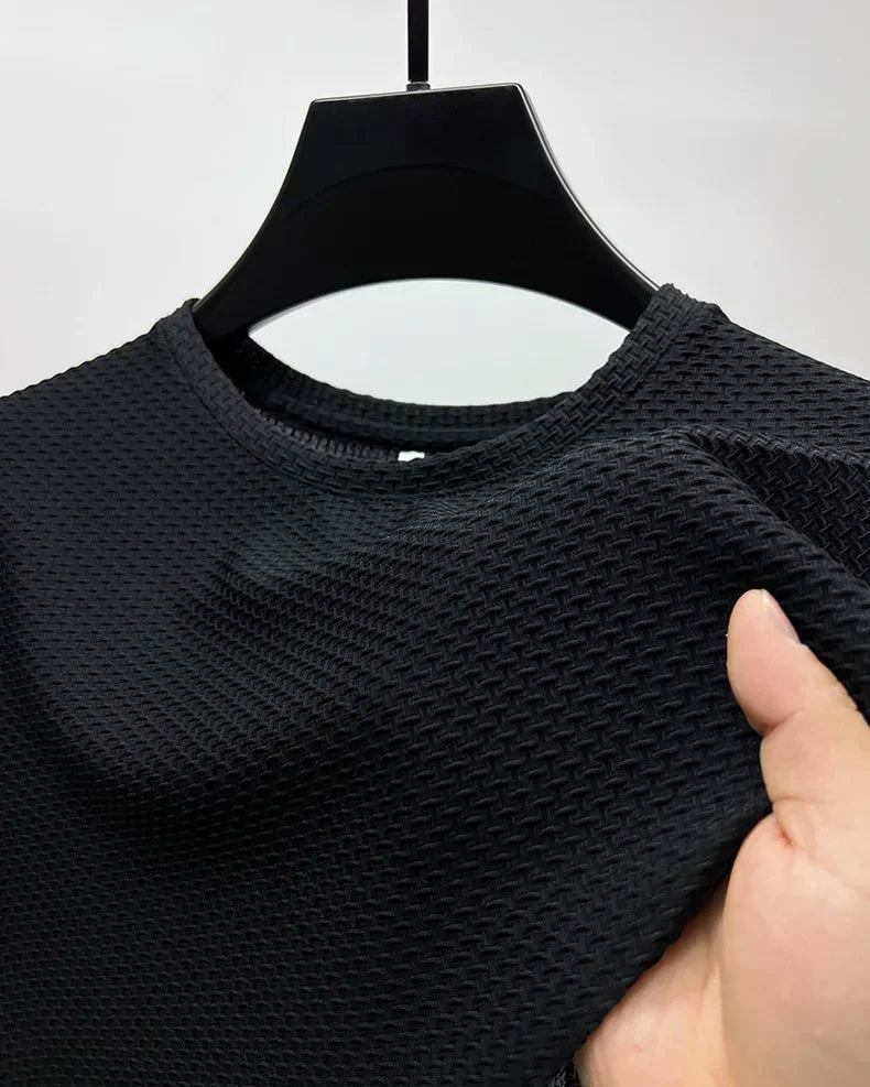 Men’s Polo Shirt Short Sleeve Summer Solid Color Breathable Fashion