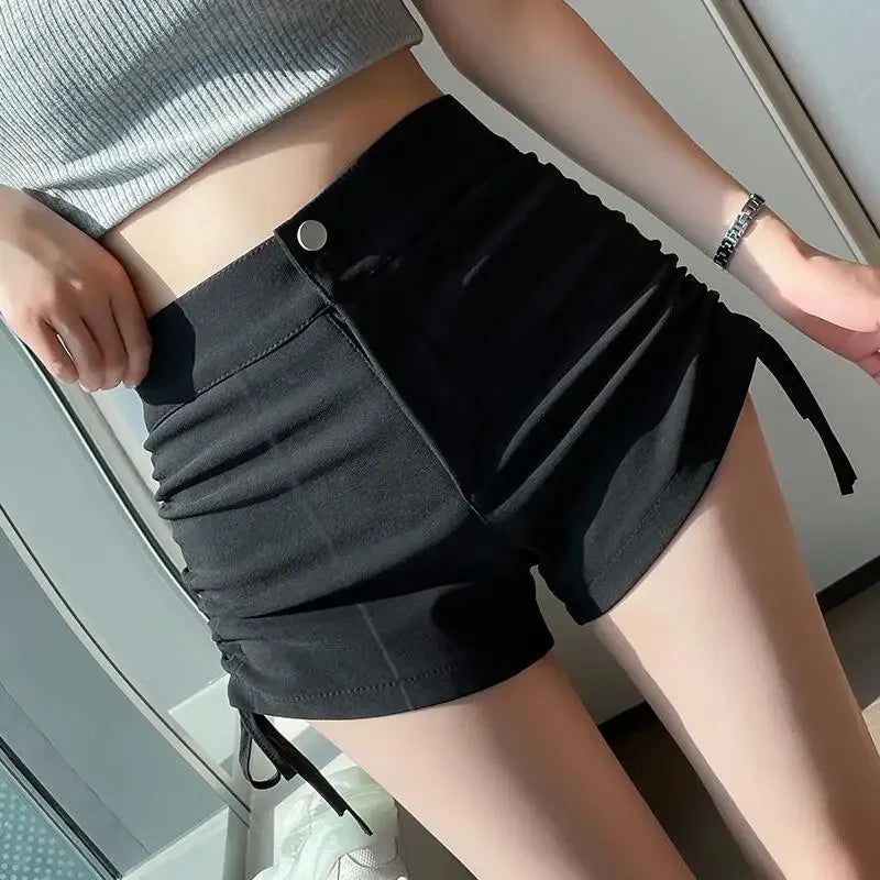 Women’s Shorts High Waist Casual Summer Solid Color