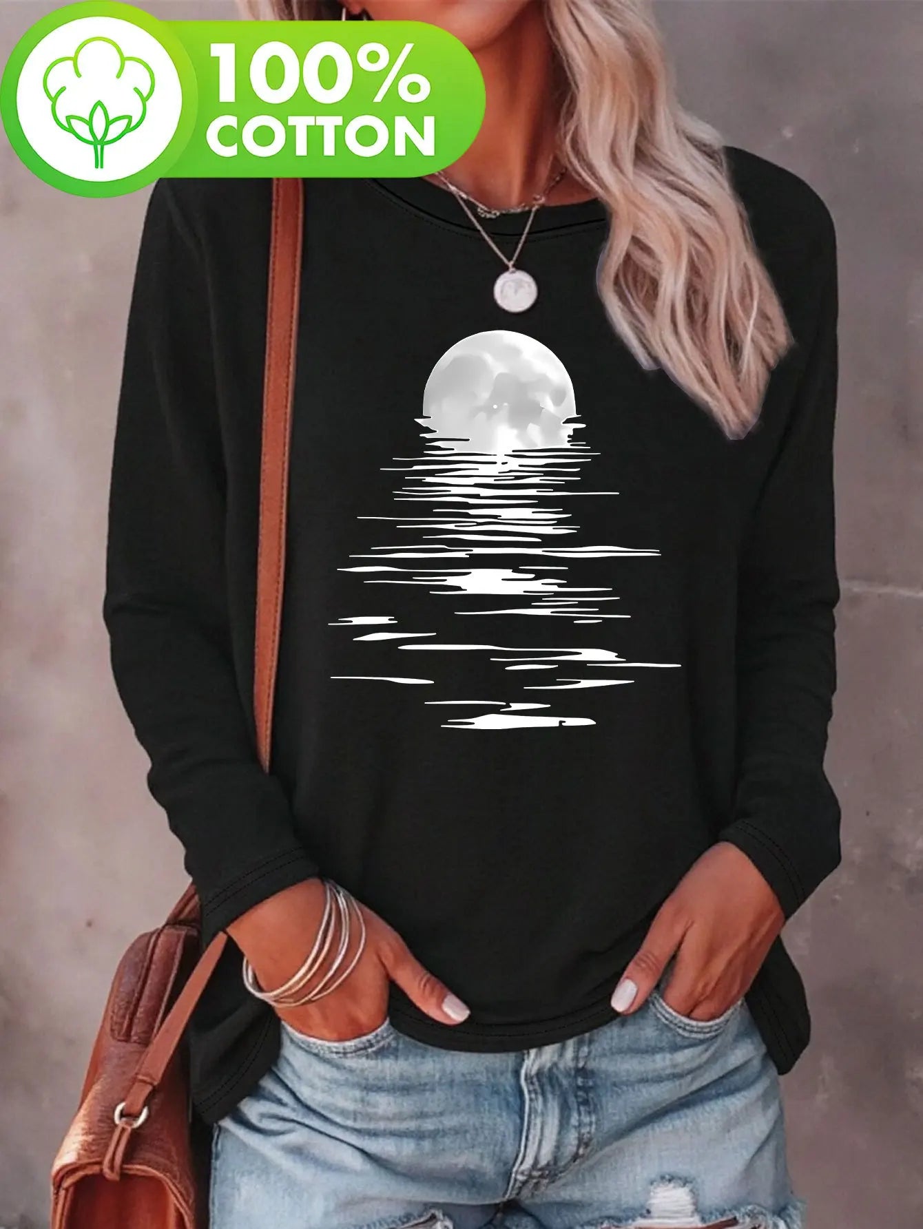 Women’s Sweatshirt Crewneck Cotton Warm Casual