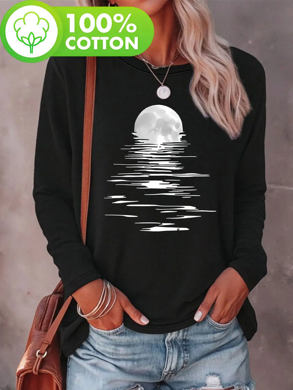 Women’s Sweatshirt Crewneck Cotton Warm Casual