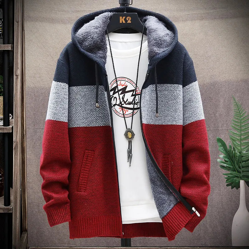 Men’s Sweatshirt Zip-Up Fleece Casual Autumn Winter