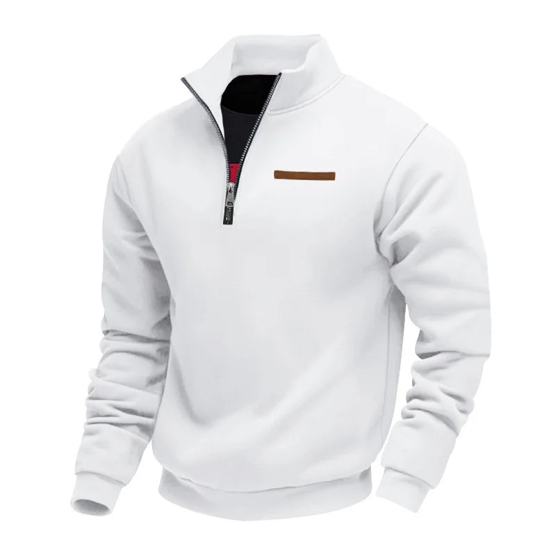 Men’s Sweatshirt Pullover Zip-Up Fleece Long Sleeve Autumn Winter