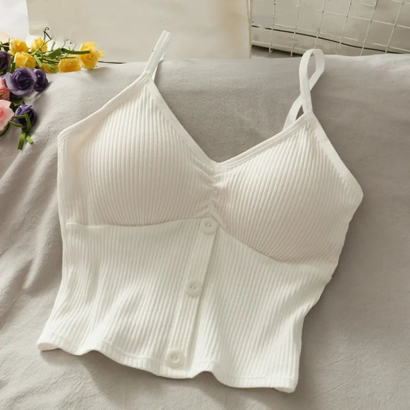 Women’s Top Tank Top Crop Top Cotton Casual