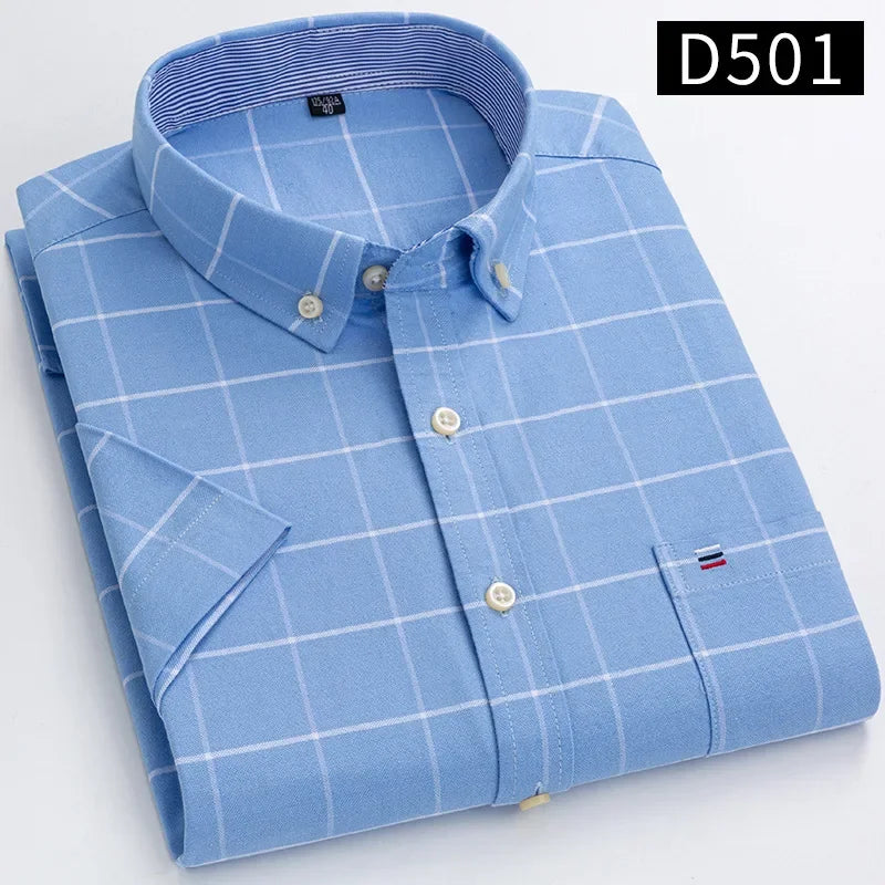 Men’s Shirt Short Sleeve Cotton Casual Formal