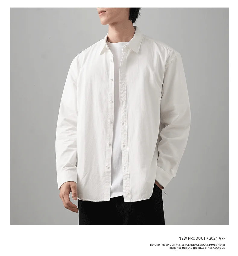 Men’s Shirt Long Sleeve Cotton Casual Formal