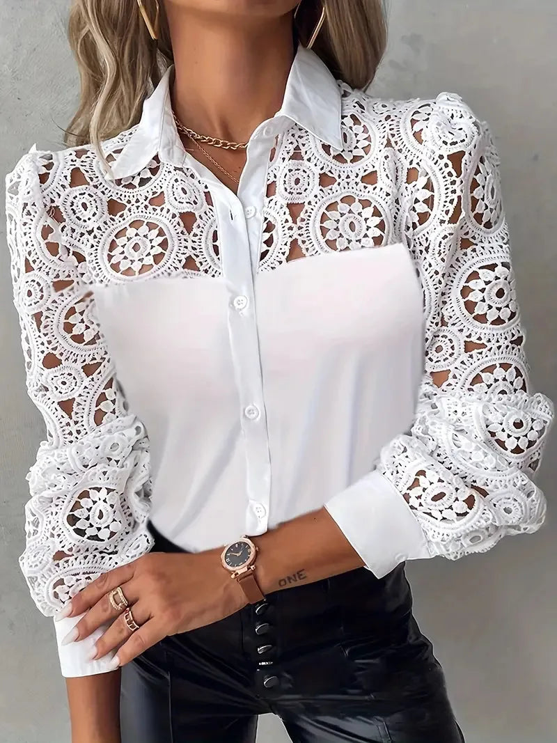 Women’s Top Blouse Long Sleeve Formal Solid Color