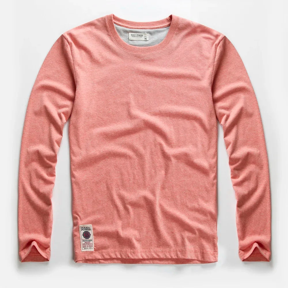Men’s T-Shirt Long Sleeve Casual Cotton Comfort Fit