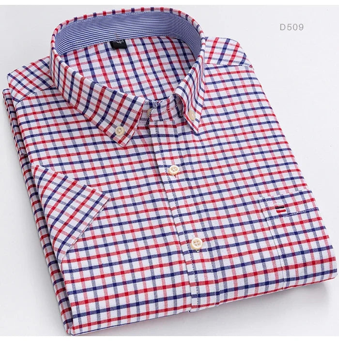 Men’s Shirt Short Sleeve Cotton Casual Formal