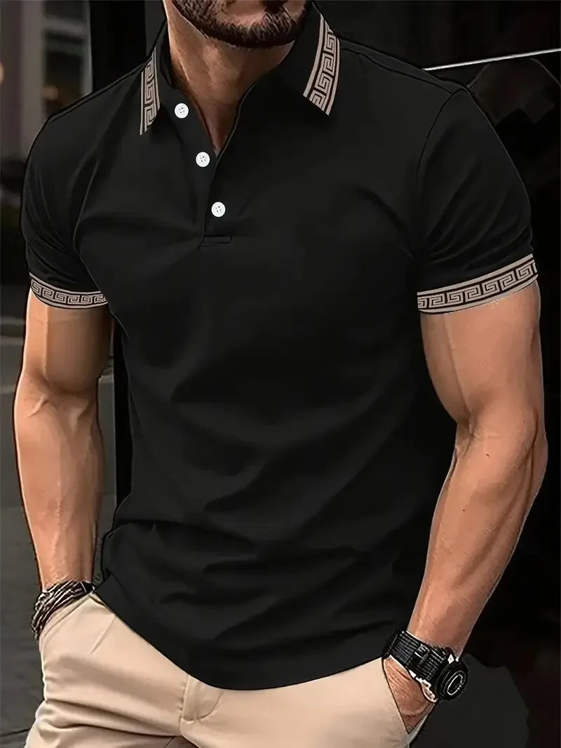Men’s Polo Shirt Casual Summer Breathable Soft Fabric Comfort Fit