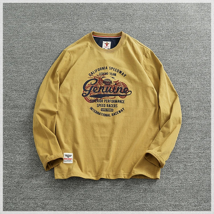 Men’s T-Shirt Long Sleeve Cotton Casual Printed