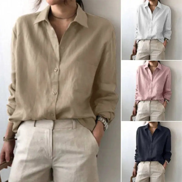 Women’s Top Blouse Long Sleeve Formal Solid Color