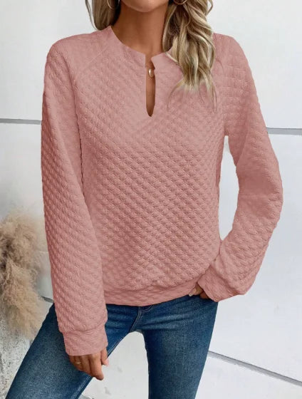 Women’s Hoodie Pullover Casual Solid Color Long Sleeve