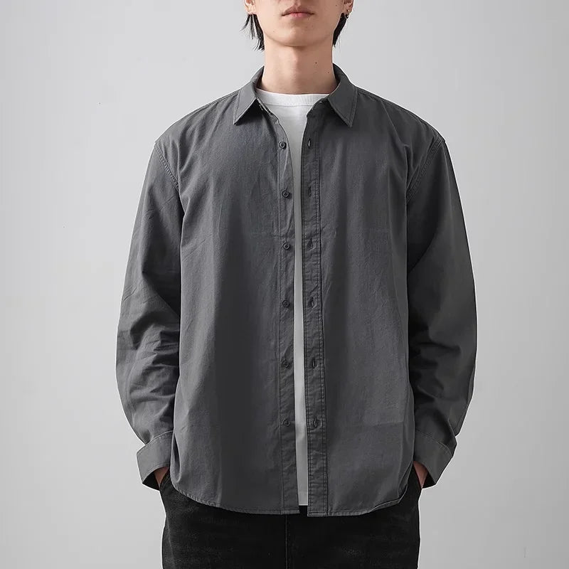 Men’s Shirt Long Sleeve Cotton Casual Formal