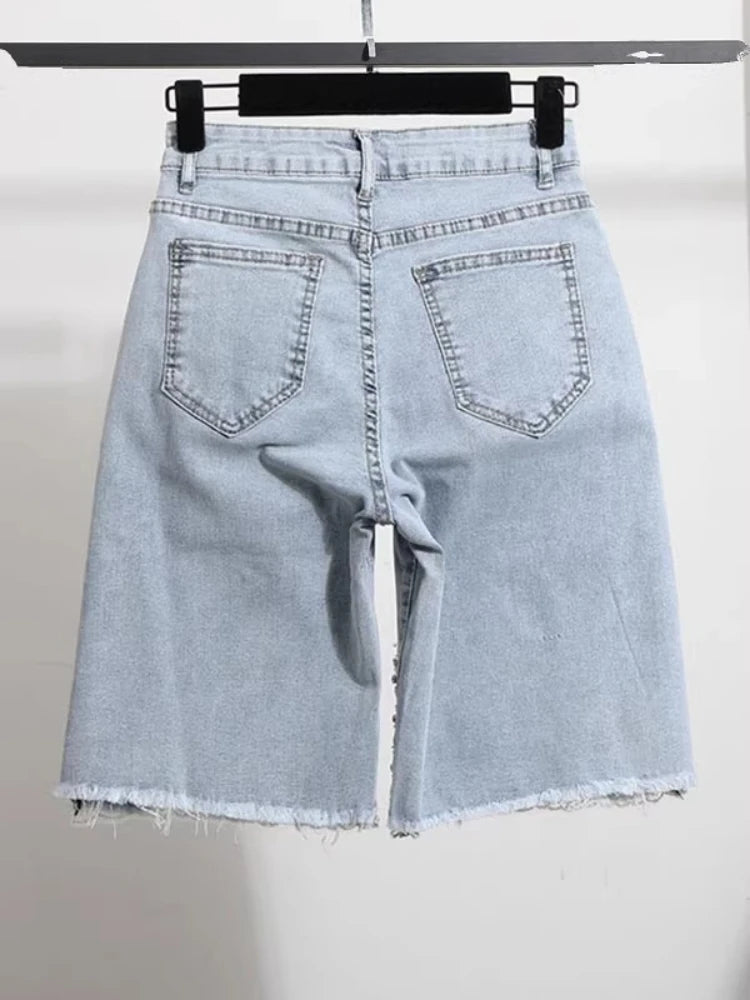Women’s Shorts High Waist Denim Summer Slim Fit