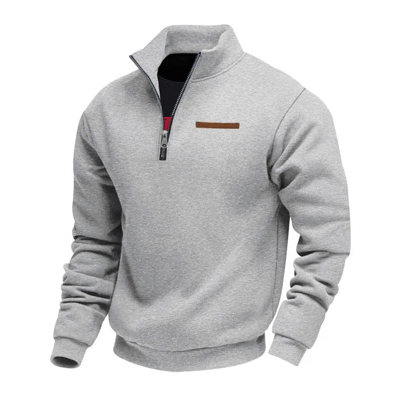 Men’s Sweatshirt Pullover Zip-Up Fleece Long Sleeve Autumn Winter