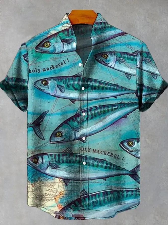 Men’s Shirt Short Sleeve Breathable Printed Casual