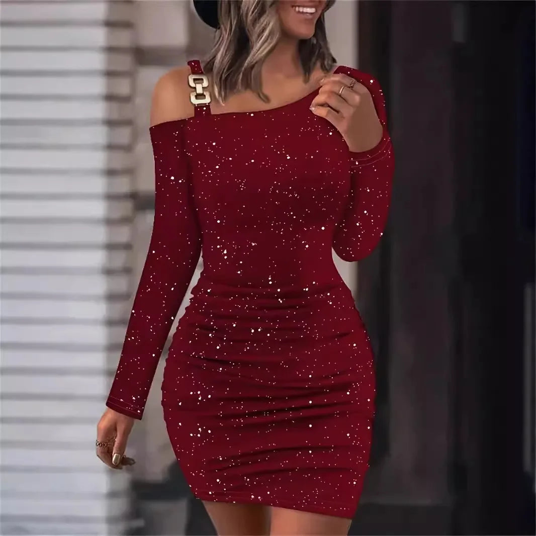 Women’s Dress Mini Bodycon Long Sleeve Formal