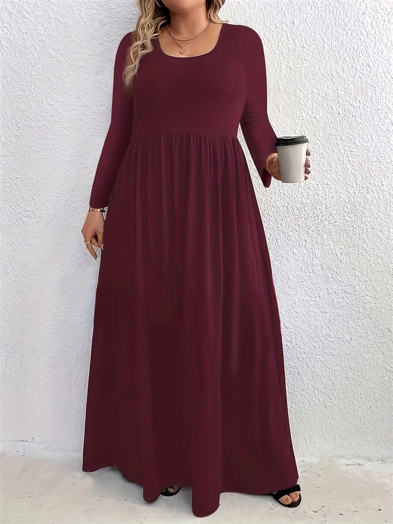 Women’s Dress Long Sleeve Casual Solid Color