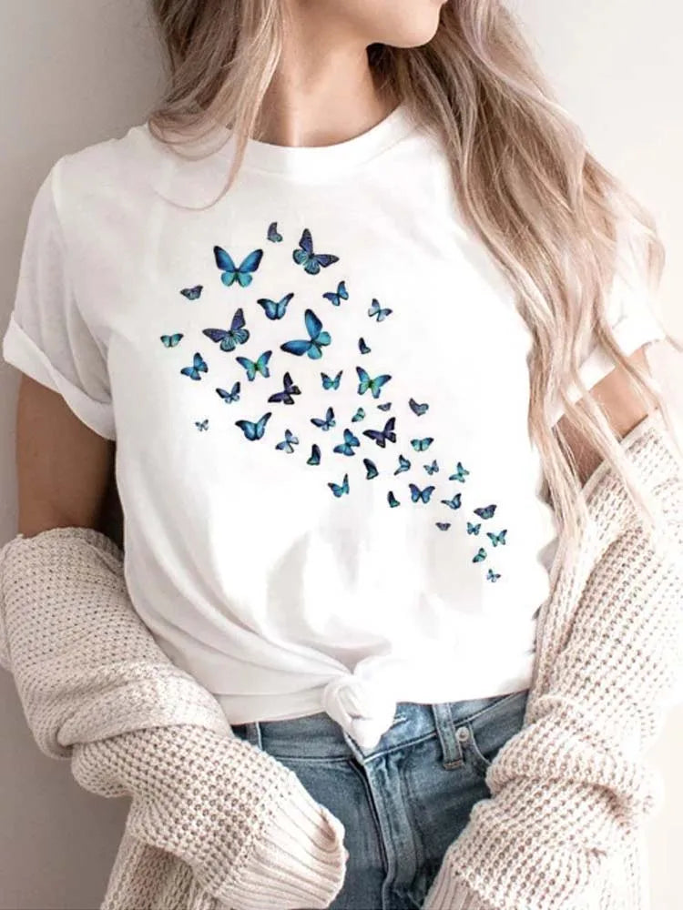 Women’s Top T-Shirt Printed Summer Casual