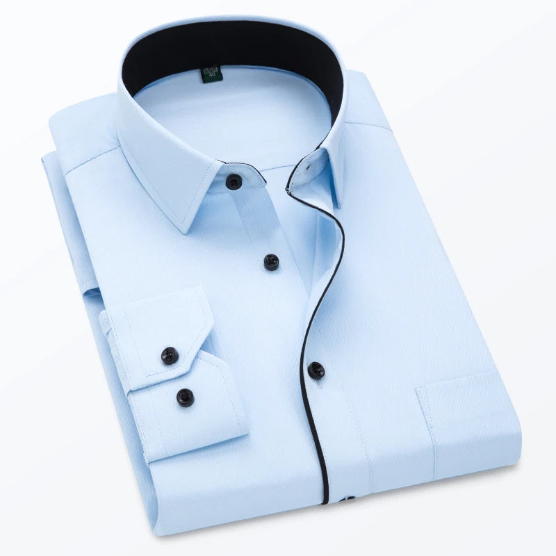 Men’s Shirt Long Sleeve Formal Cotton Comfort Fit