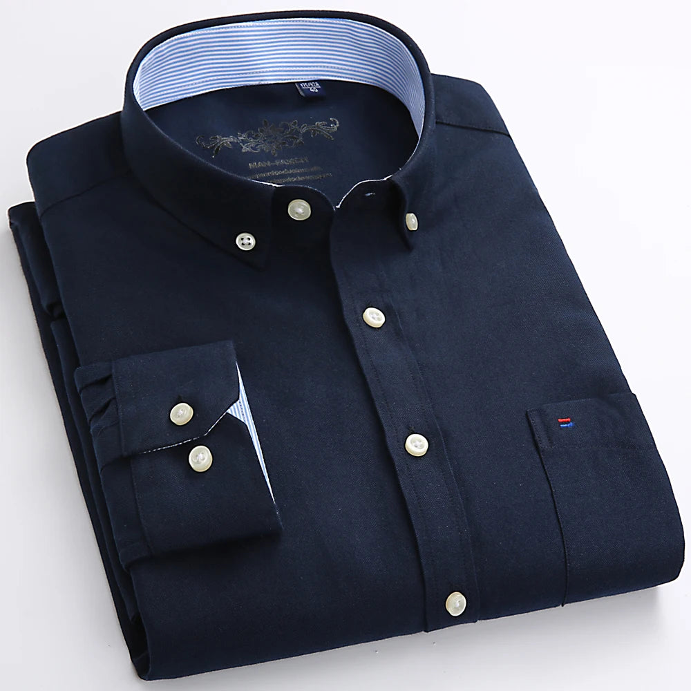 Men’s Shirt Long Sleeve Casual Cotton Comfort Fit