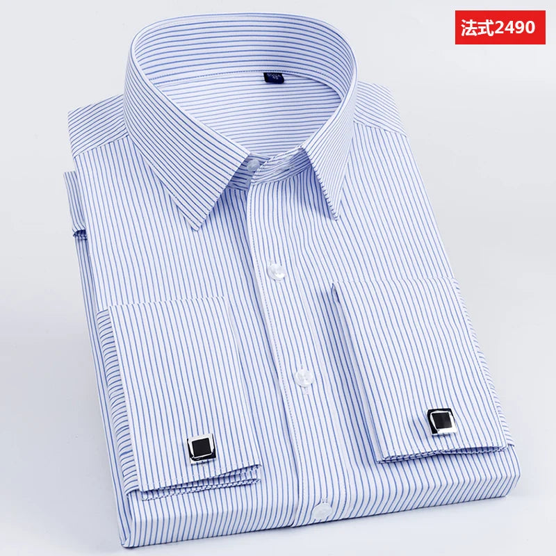 Men’s Shirt Long Sleeve Formal Slim Fit Solid Color