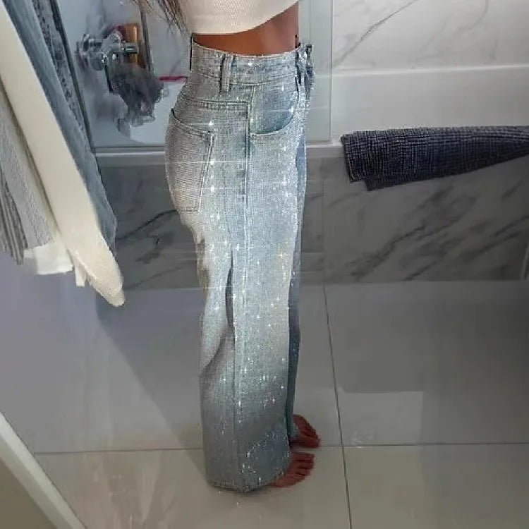 Women’s Jeans High Waist Straight Leg Stretchy Casual