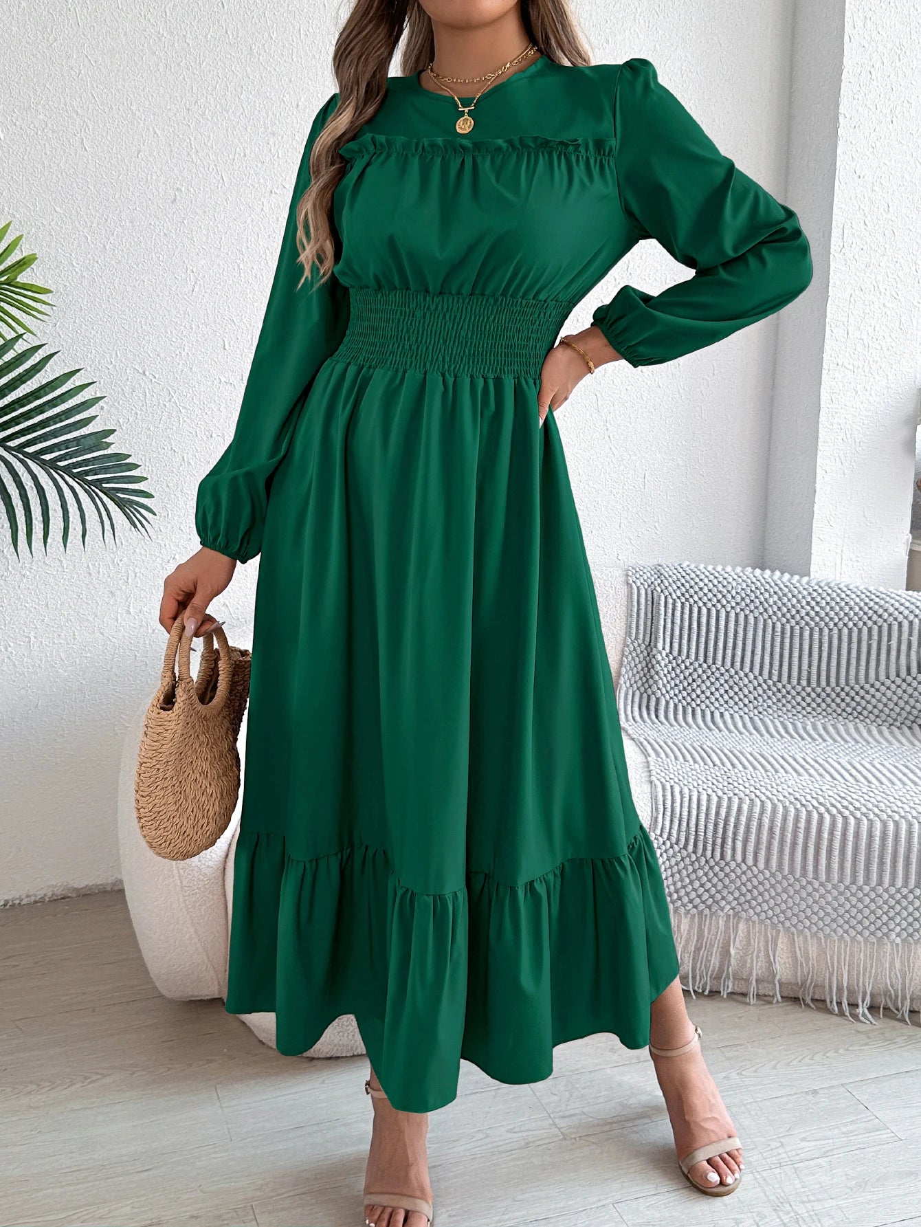 Women’s Dress Long Sleeve Casual Solid Color