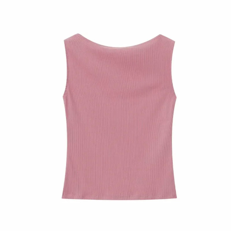 Women’s Top Sleeveless Casual Stretchy Solid Color