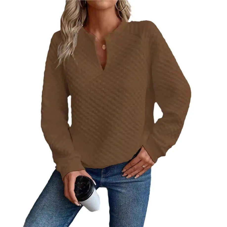 Women’s Hoodie Pullover Casual Solid Color Long Sleeve