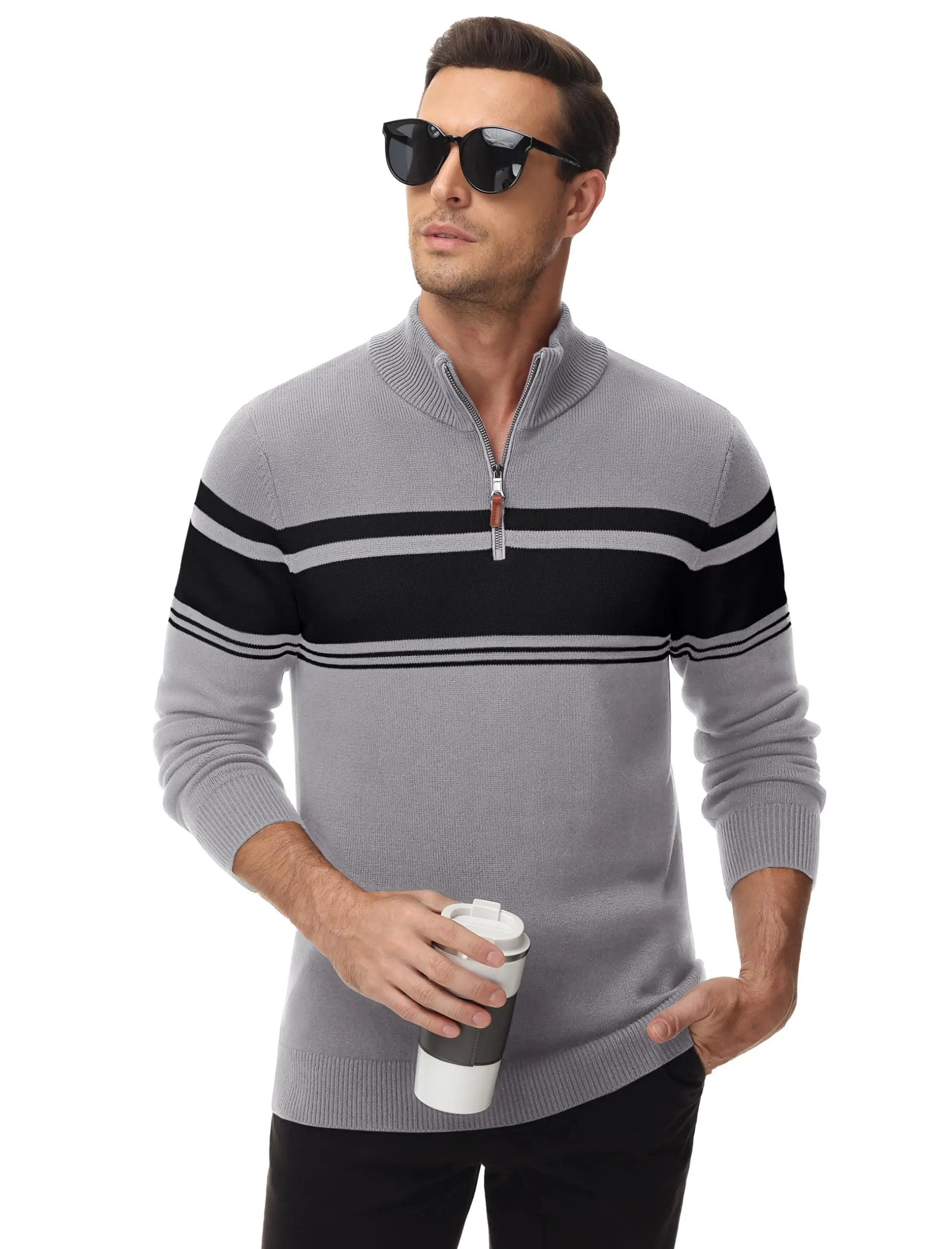 Men’s Sweatshirt Pullover Zip-Up Cotton Warm Autumn Winter