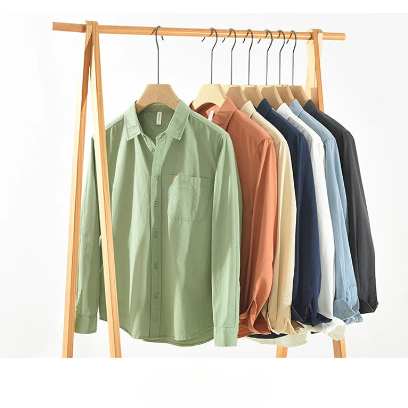 Men’s Shirt Long Sleeve Cotton Casual