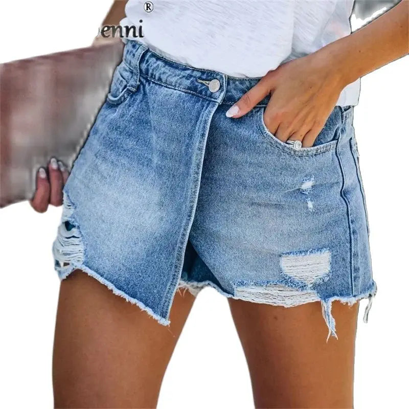 Women’s Shorts High Waist Denim Casual Summer