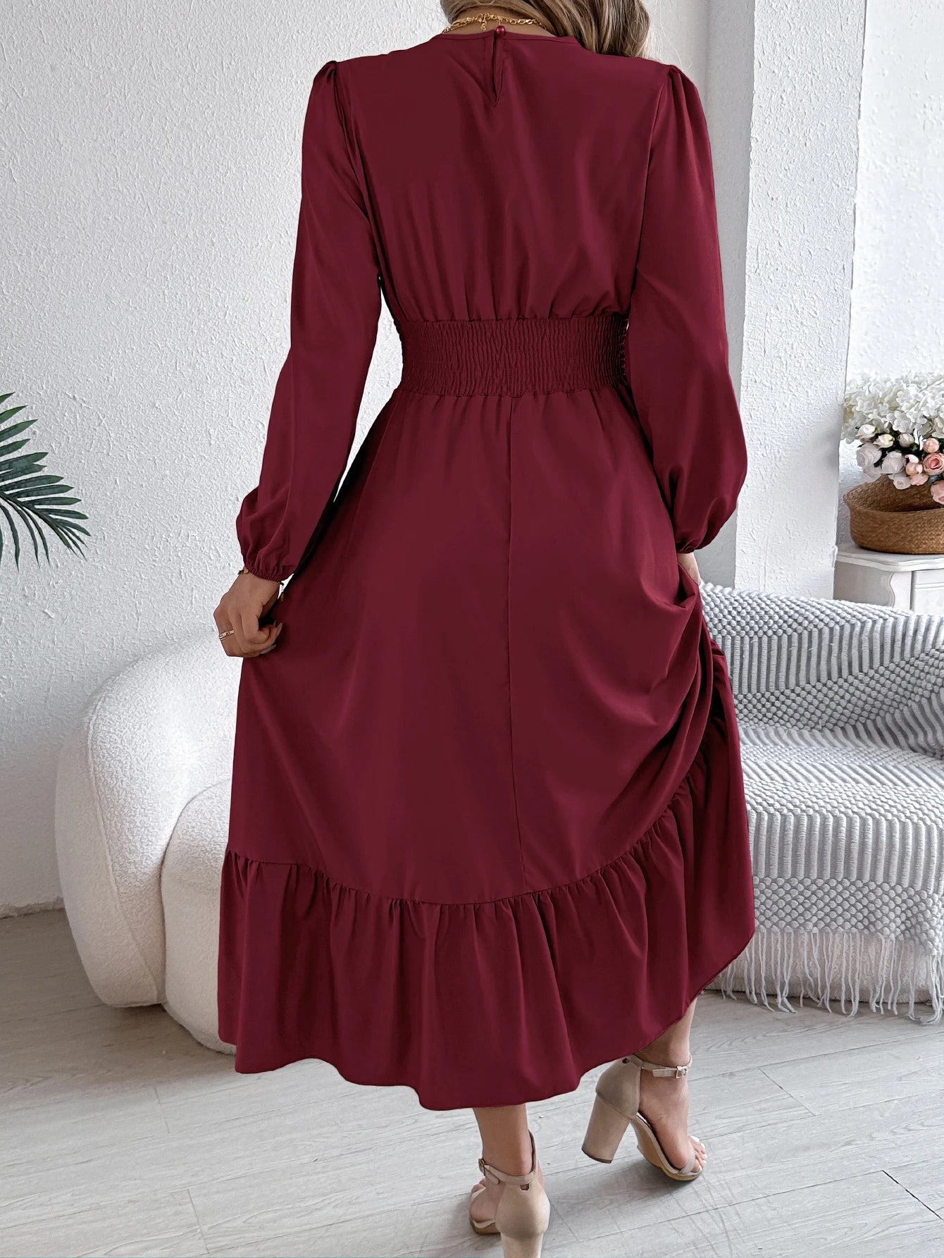 Women’s Dress Long Sleeve Casual Solid Color