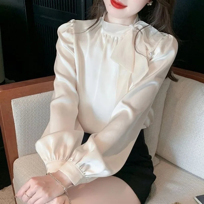 Women’s Top Blouse Long Sleeve Casual Stretchy