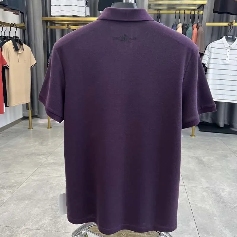 Men’s Polo Shirt Short Sleeve Cotton Business Casual Casual Summer