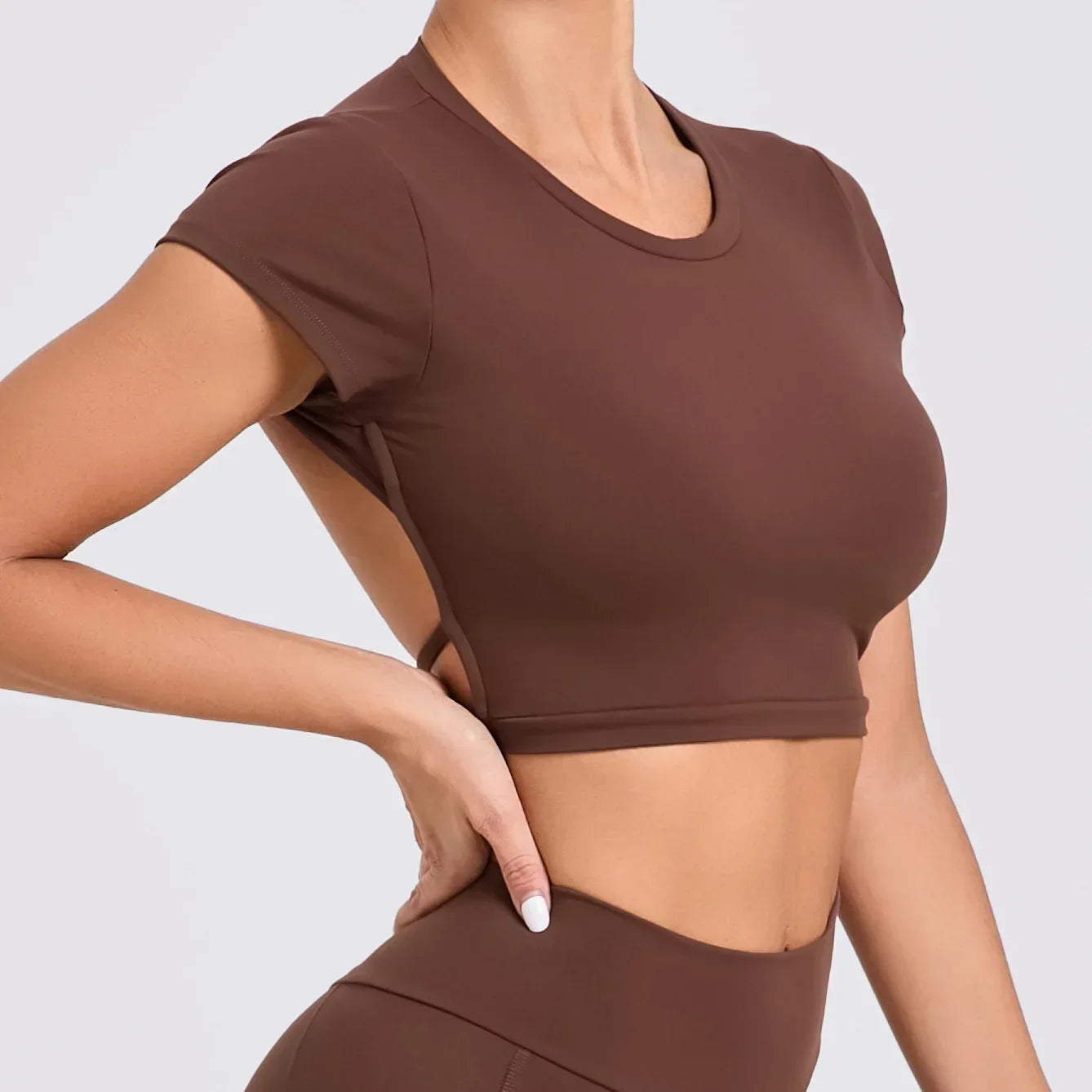 Women’s Gym Top Crop Top Moisture Wicking Seamless Athletic